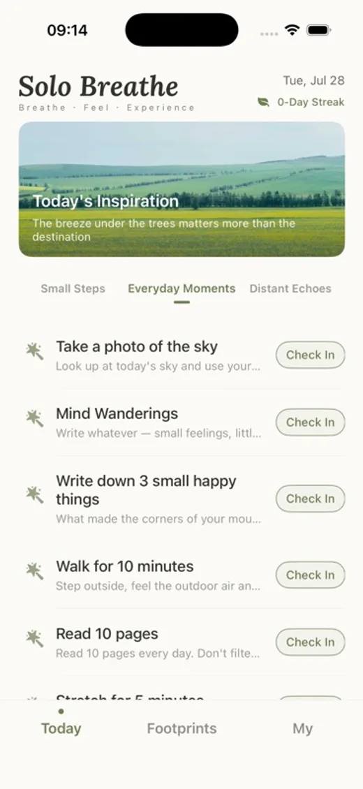 Solo Breathe Today’s Inspiration